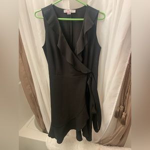 Loft black wrap dress